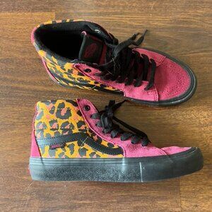 Vans Sk8-Hi Pro UltraCush HD Leopard Pink Suede Shoes Men’s 6 / Women’s 7.5
